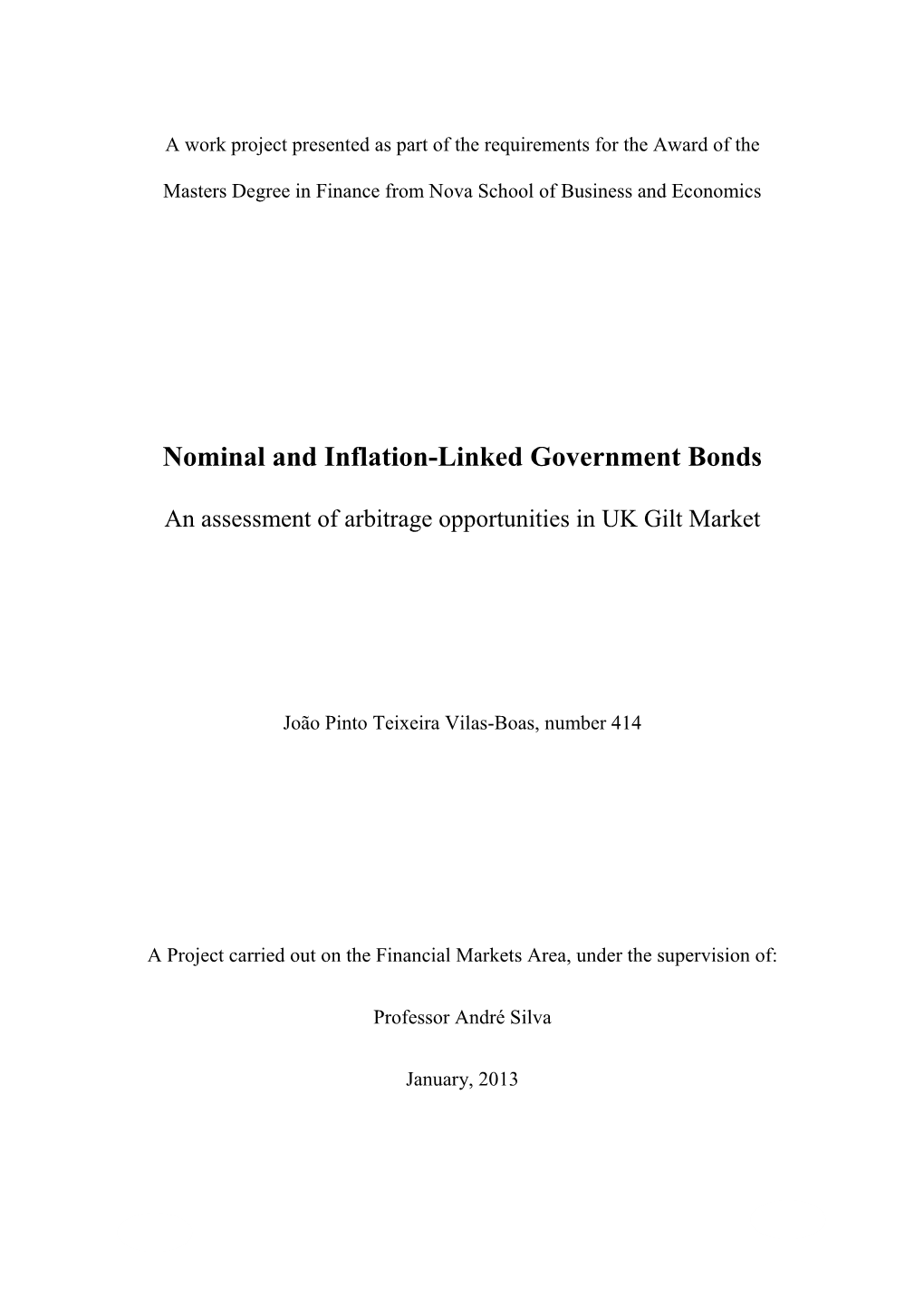 Nominal and Inflation-Linked Government Bonds