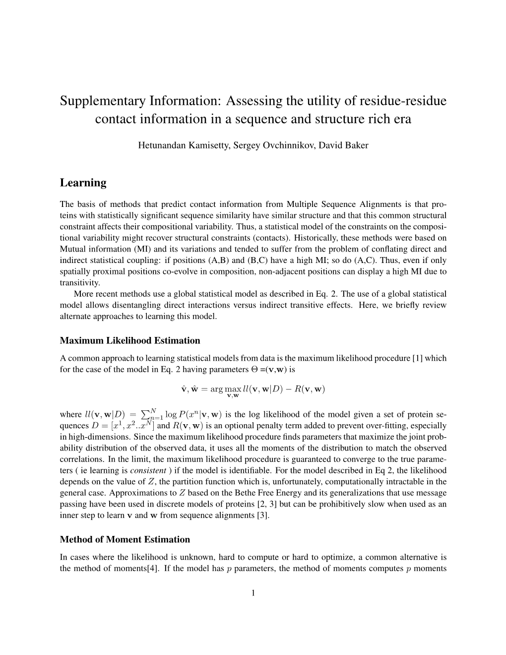 Assessing the Utility of Residue-Residue Contact Information in a Sequence and Structure Rich Era