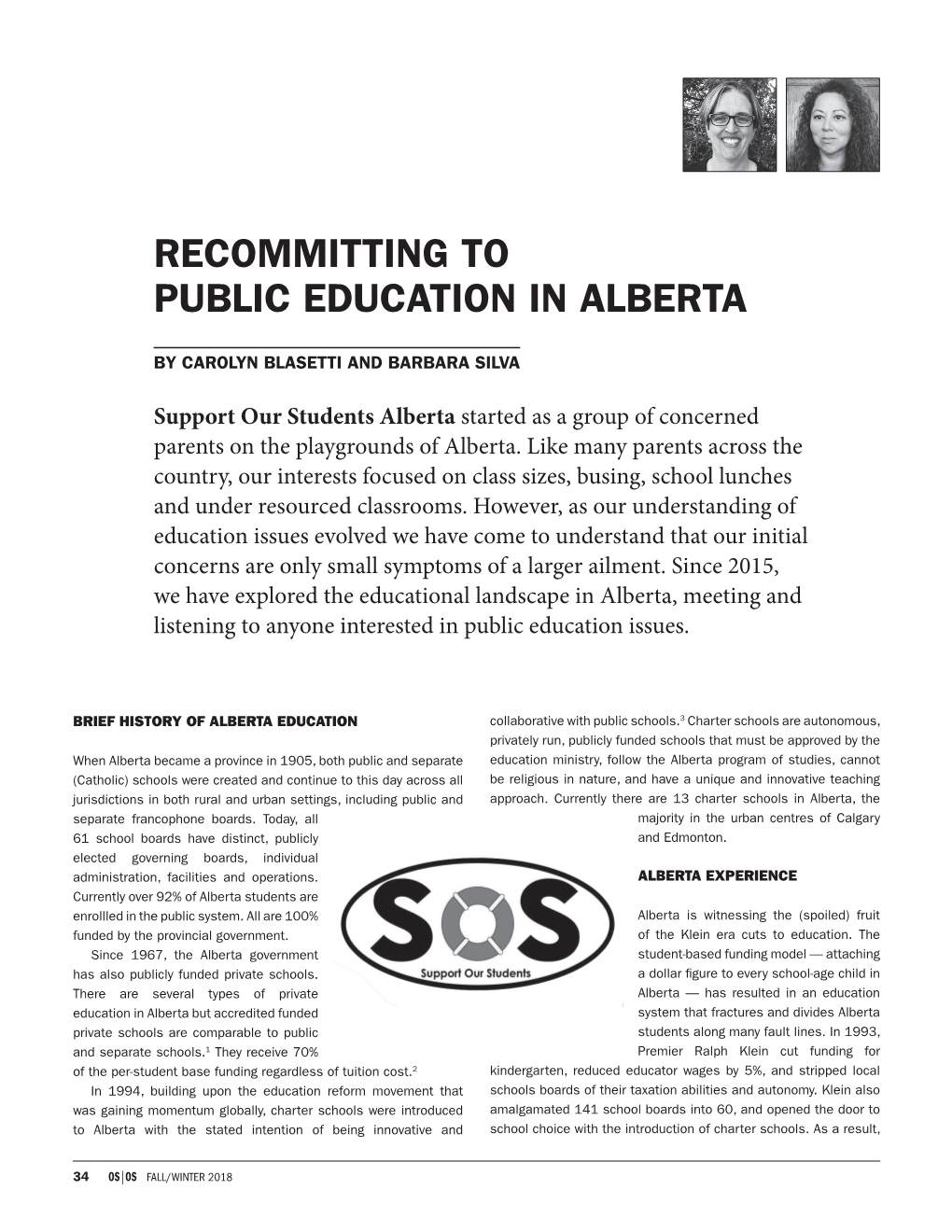 Recommitting to Public Education in Alberta