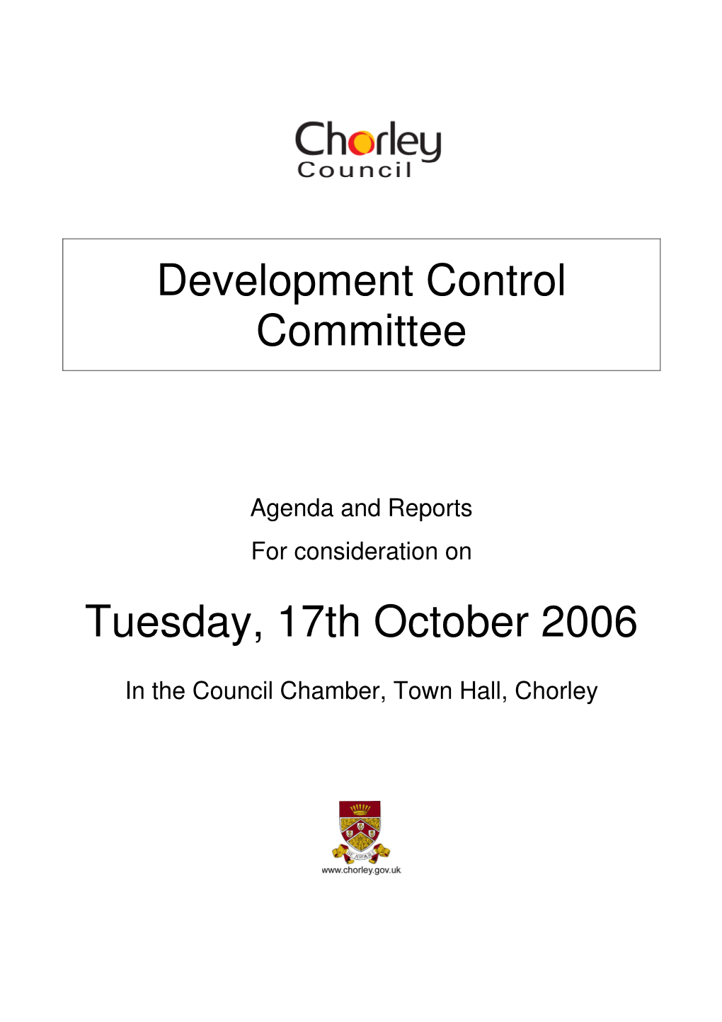 Development Control Committee Tuesday, 17Th October 2006