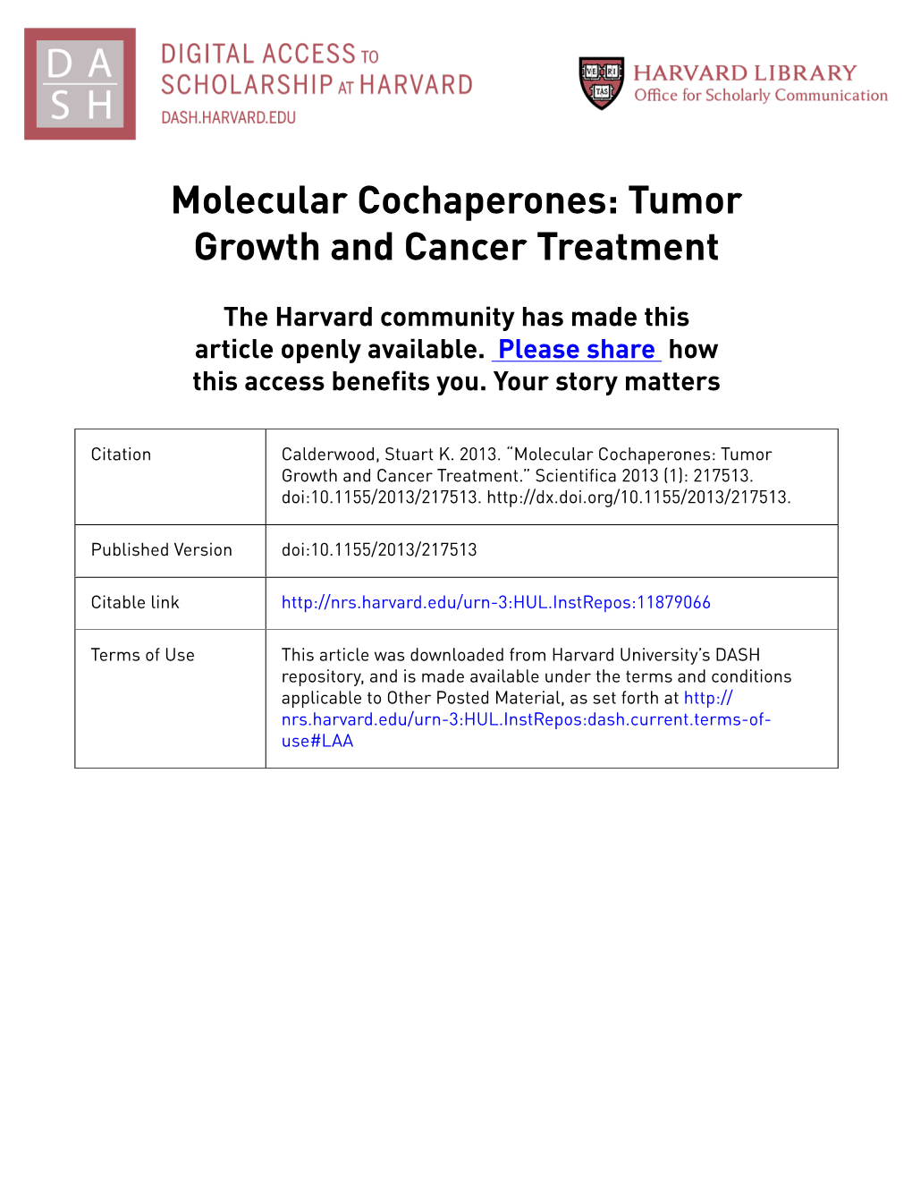 Tumor Growth and Cancer Treatment