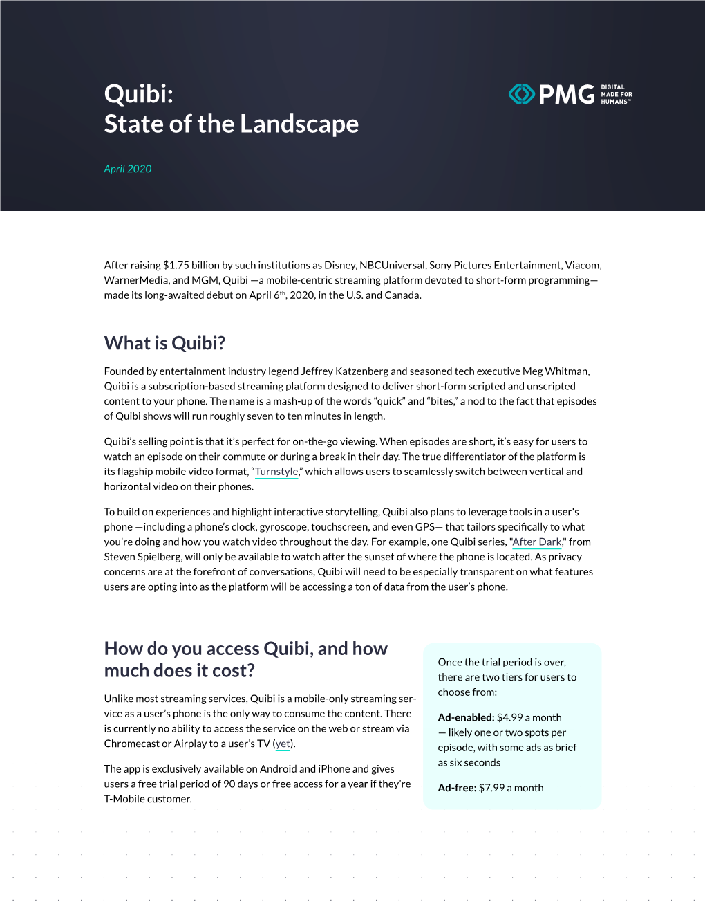 Quibi: State of the Landscape