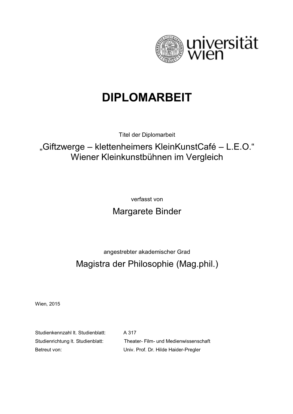 Diplomarbeit