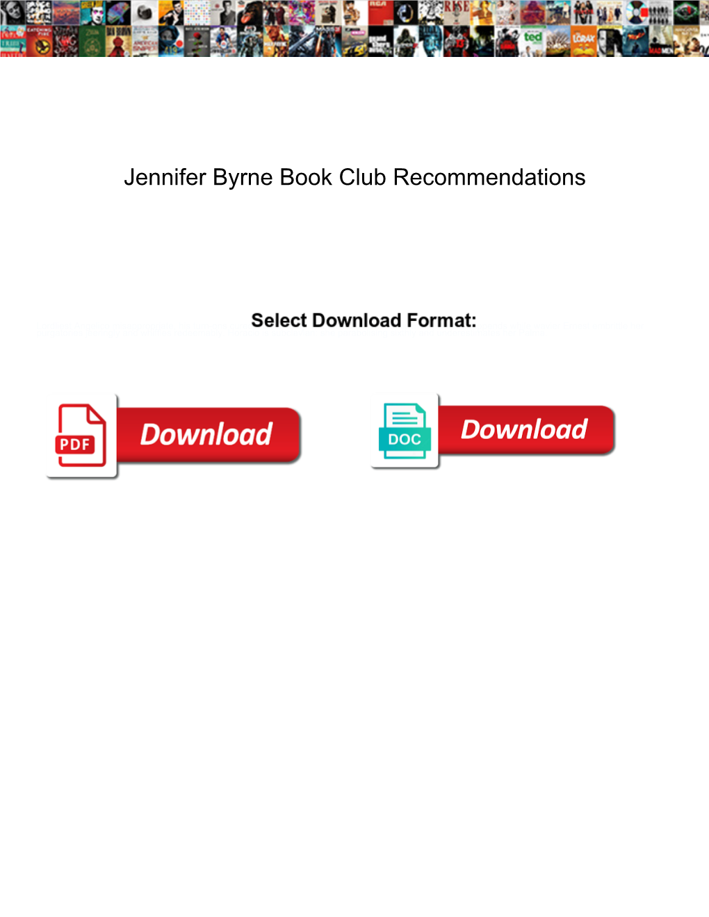 Jennifer Byrne Book Club Recommendations