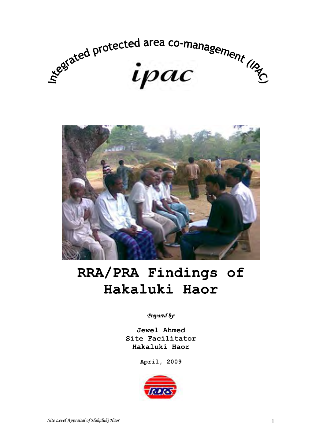 RRA/PRA Findings of Hakaluki Haor