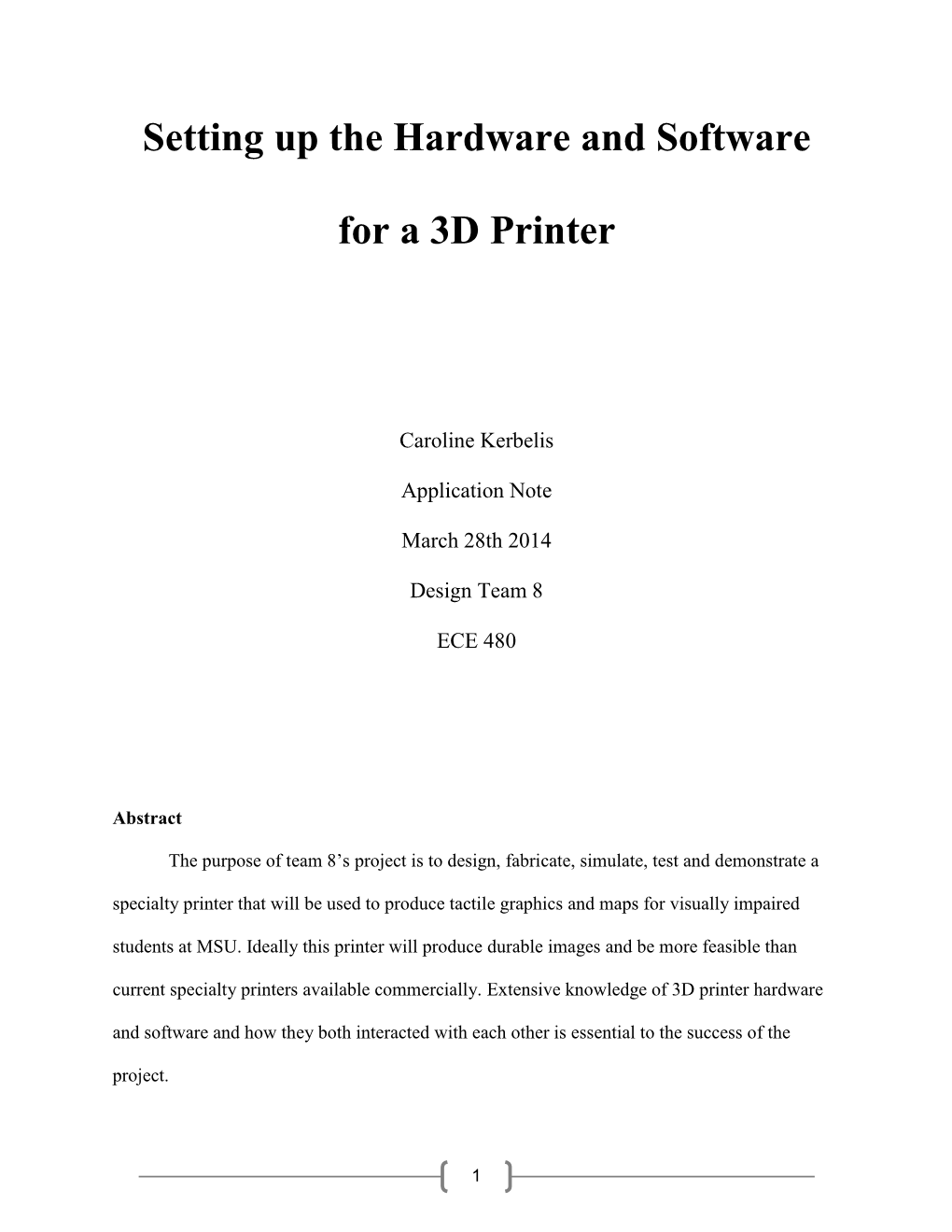 Setting up the Hardware and Software for a 3D Printer