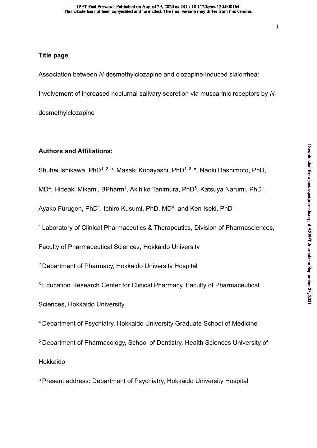 Association Between N-Desmethylclozapine and Clozapine-Induced Sialorrhea