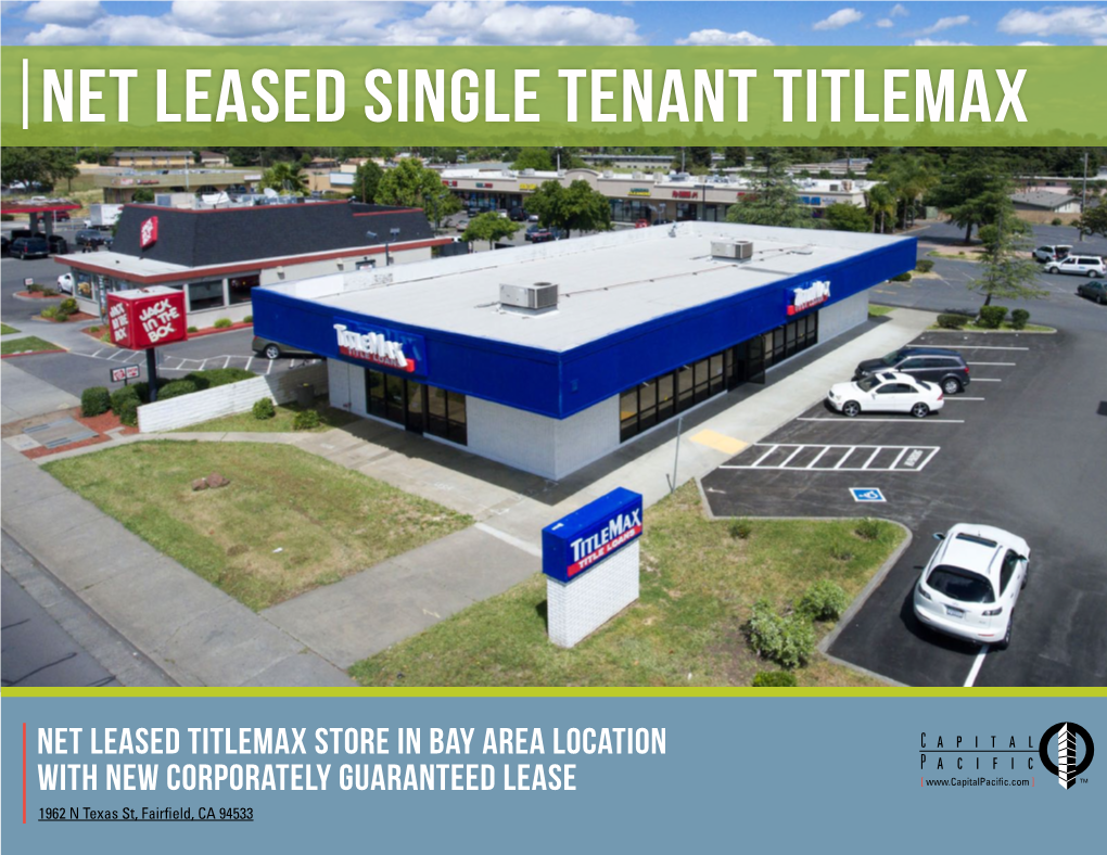 Net Leased Single Tenant Titlemax