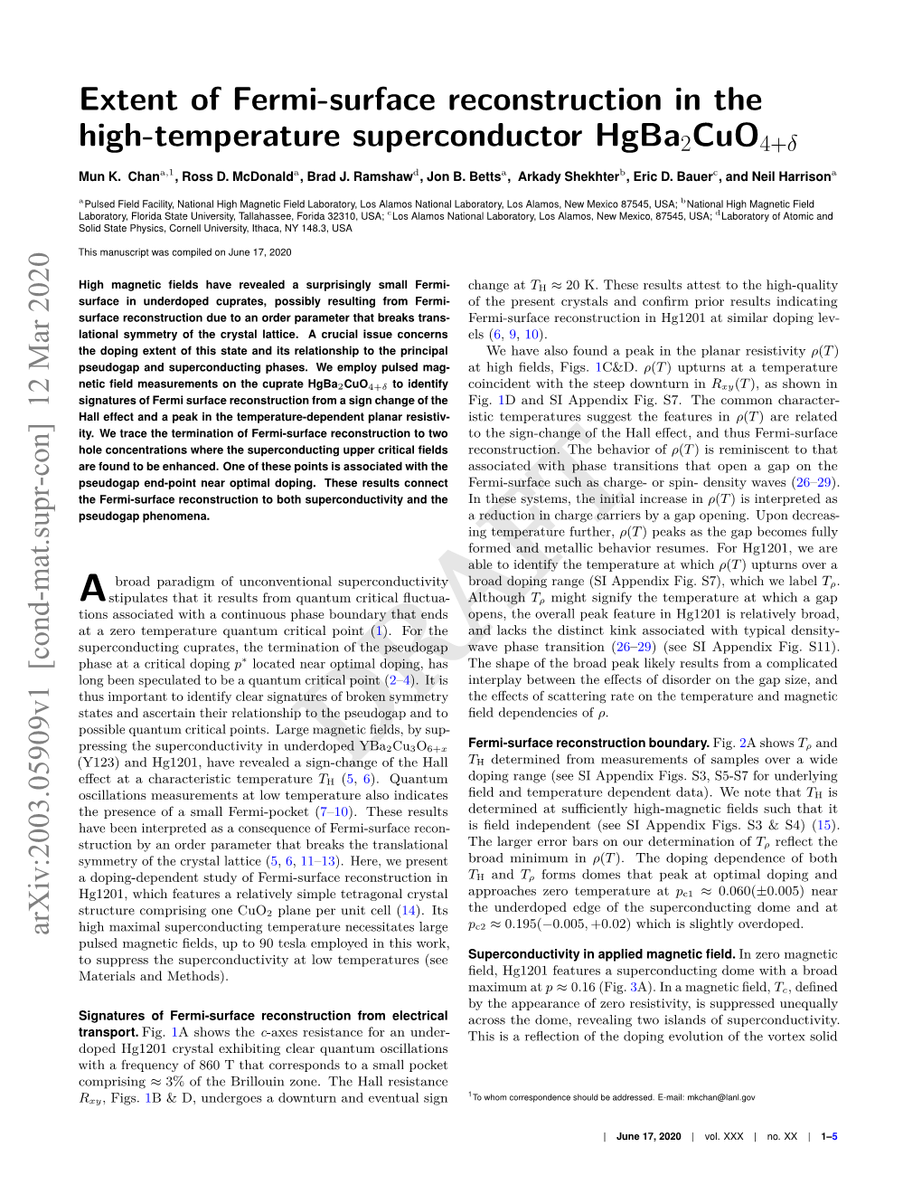 Extent of Fermi-Surface Reconstruction in the High-Temperature Superconductor Hgba2cuo4+Δ