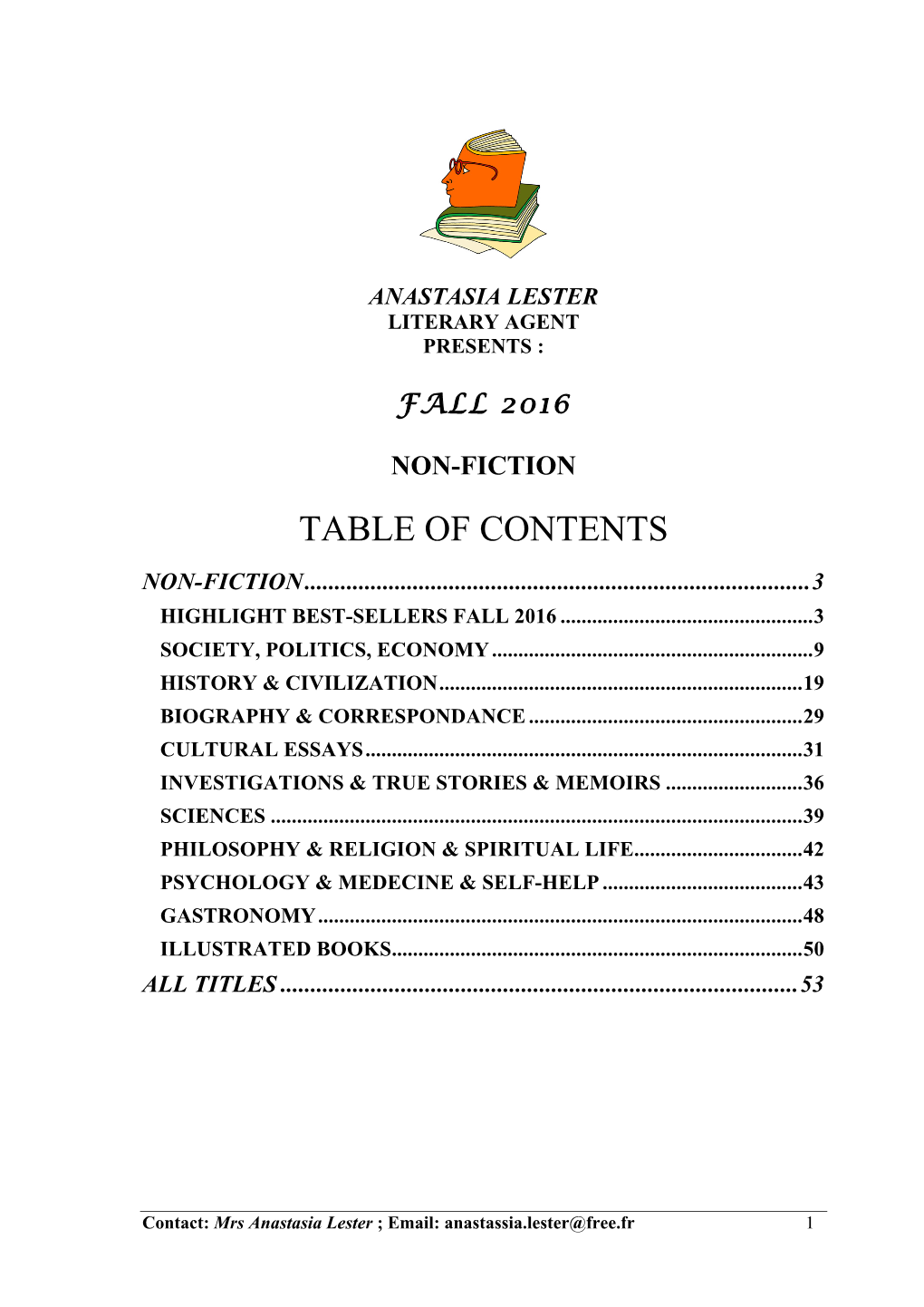 Table of Contents