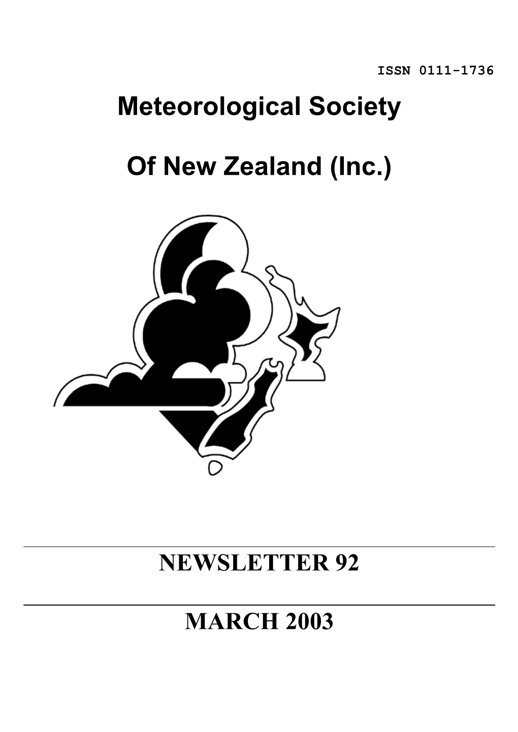 Meteorological Society of New Zealand (Inc.)