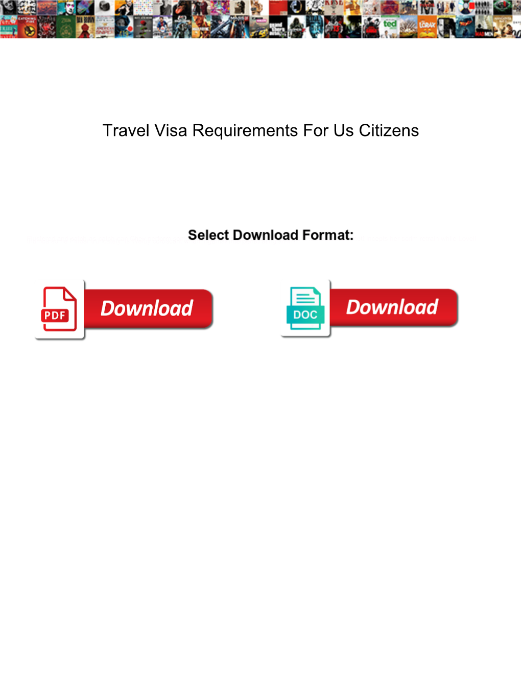 Travel Visa Requirements for Us Citizens