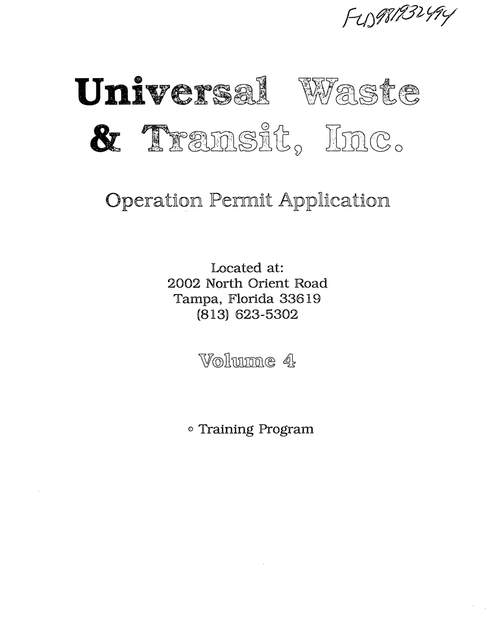 Operation Permit Application