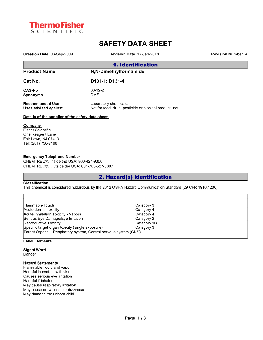 Safety Data Sheet