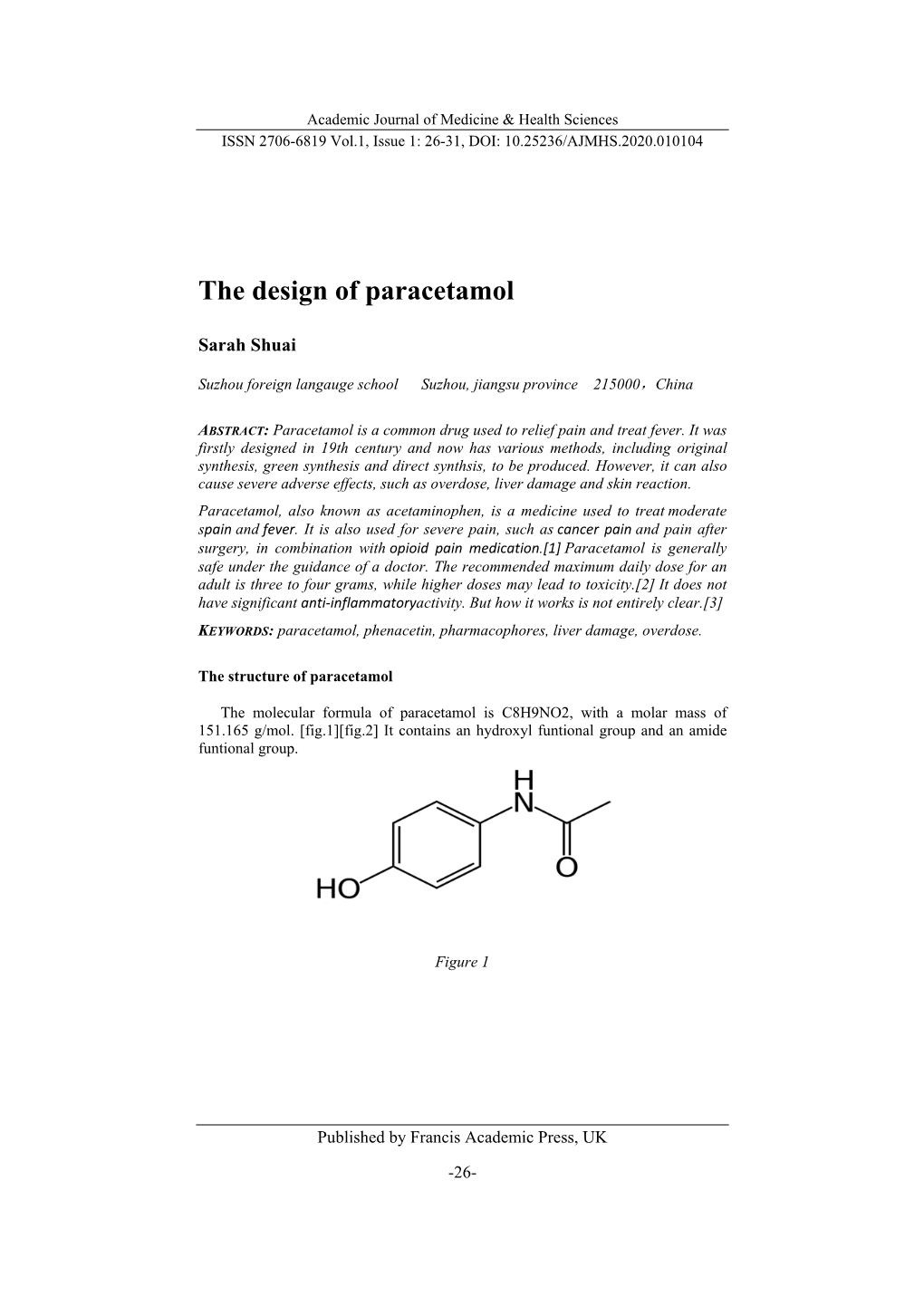 The Design of Paracetamol