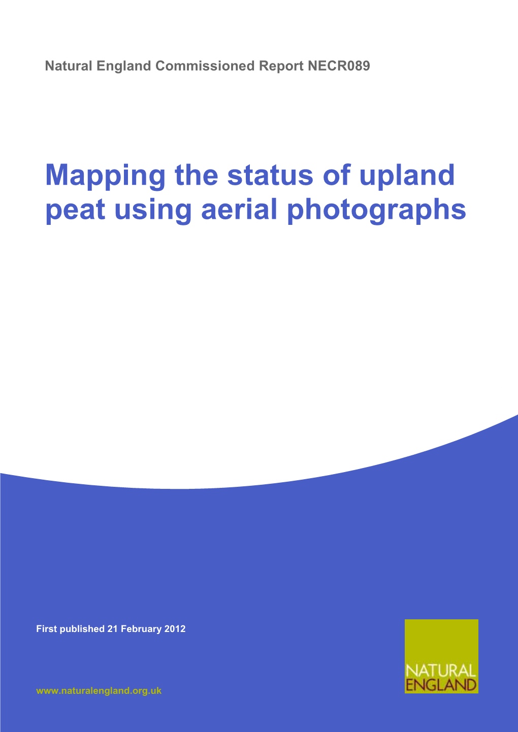 Mapping the Status of Upland Peat Using Aerial Photographs