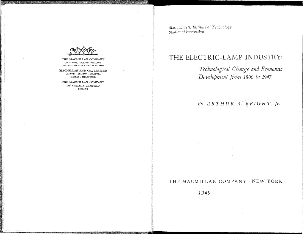 The Electric-Lamp Industry