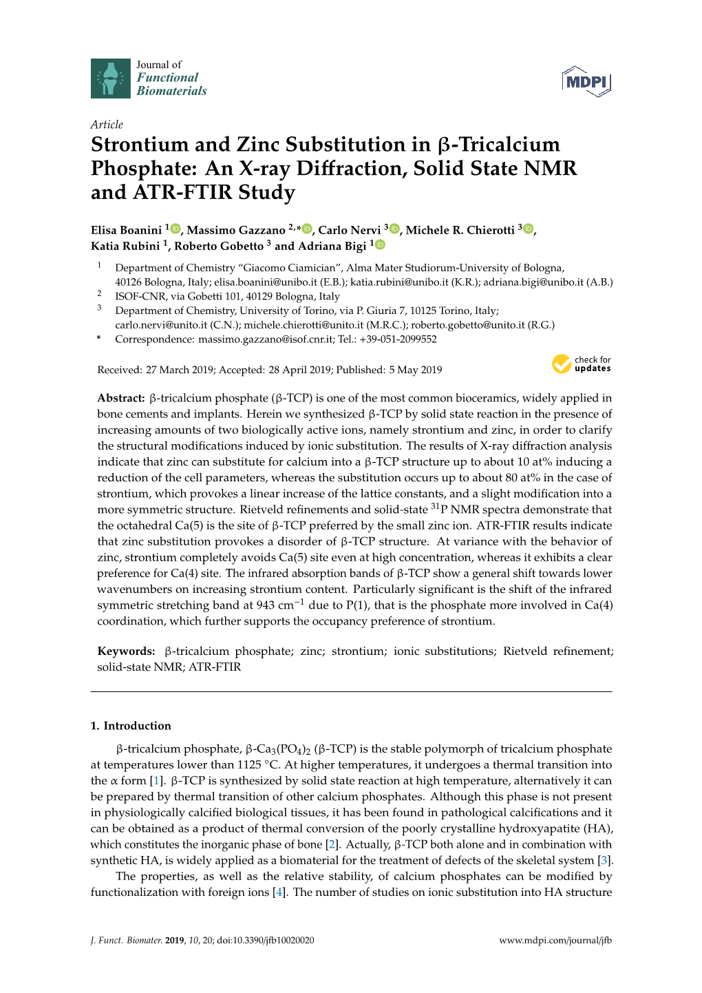 Tricalcium Phosphate: an X-Ray Diﬀraction, Solid State NMR and ATR-FTIR Study