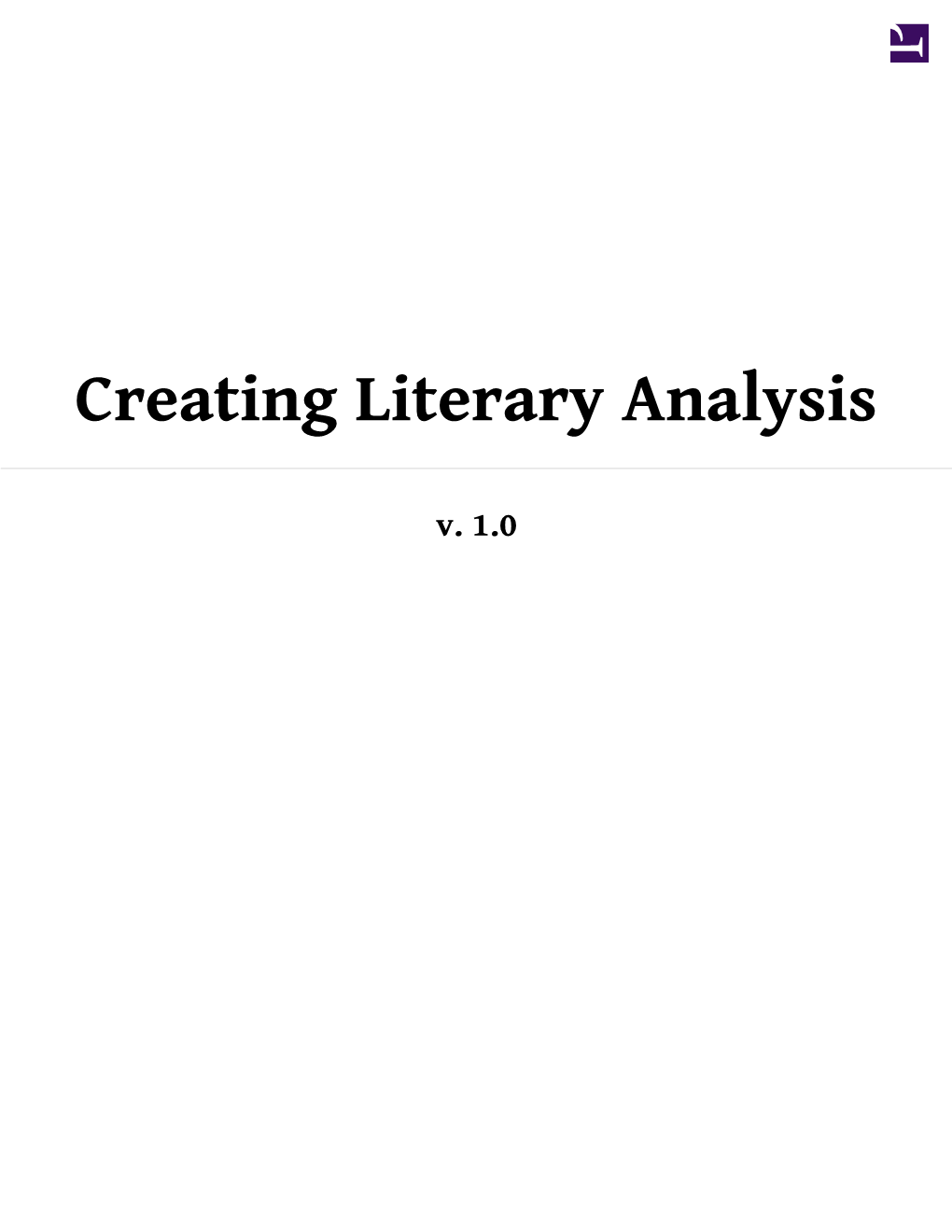 Creating Literary Analysis