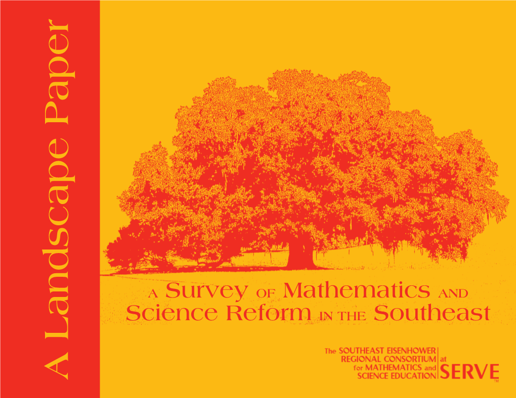 A Landscape Paper Science Reform a Survey of Mathematics in the Southeast AND