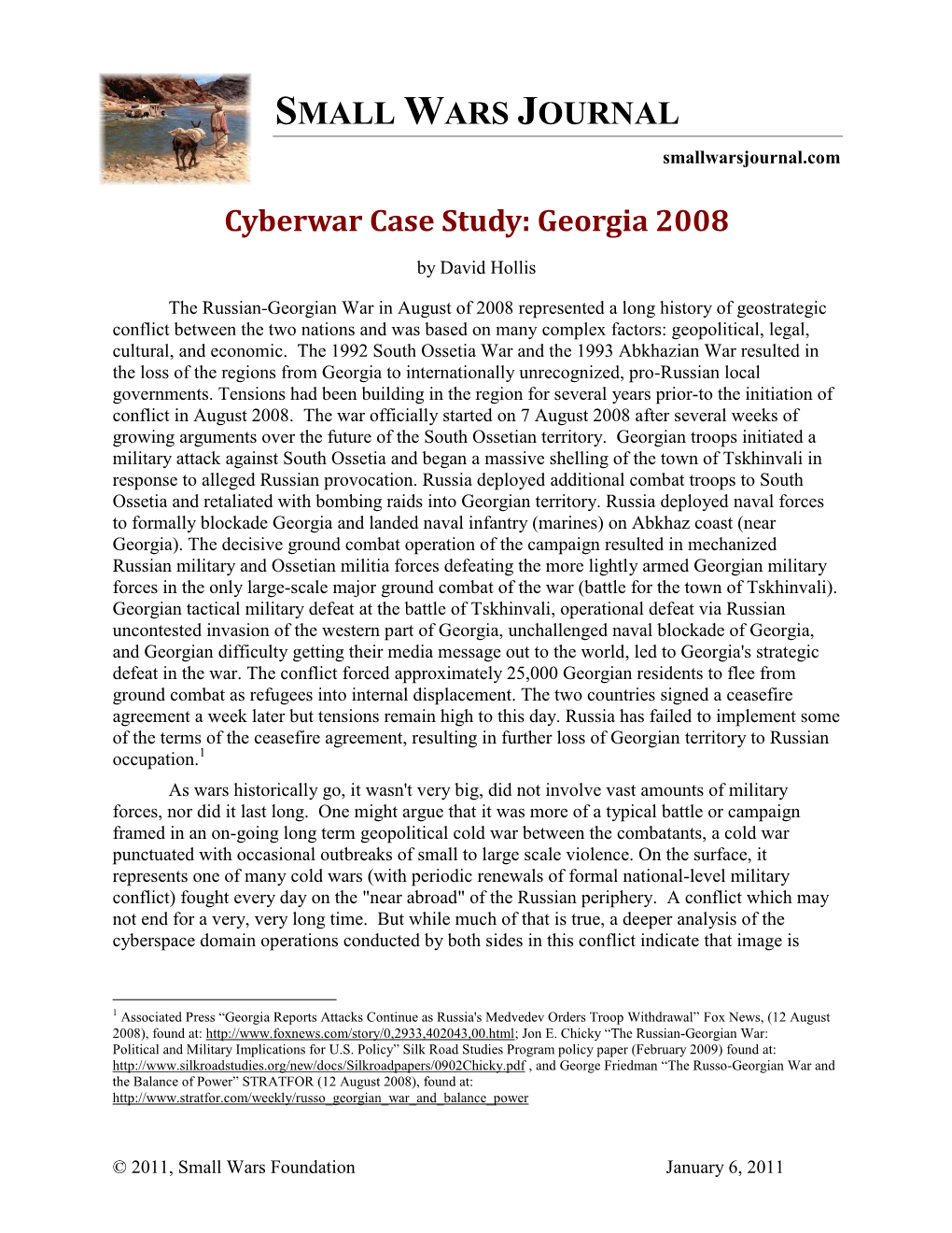 Cyberwar Case Study: Georgia 2008