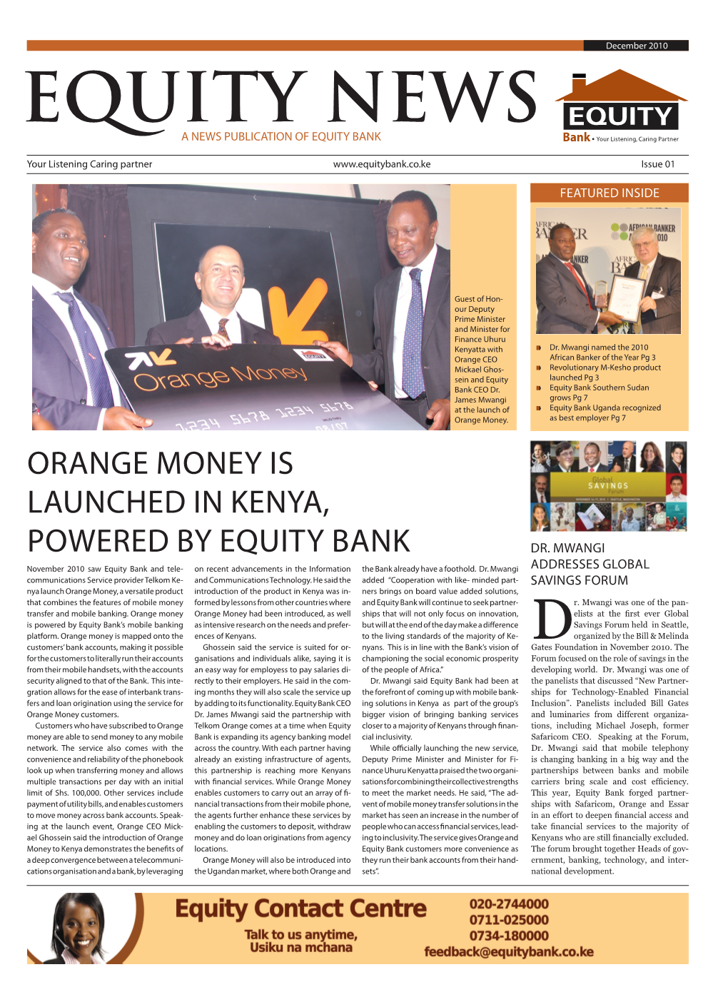 Orange Money Is Launched in Kenya, Powered by Equity