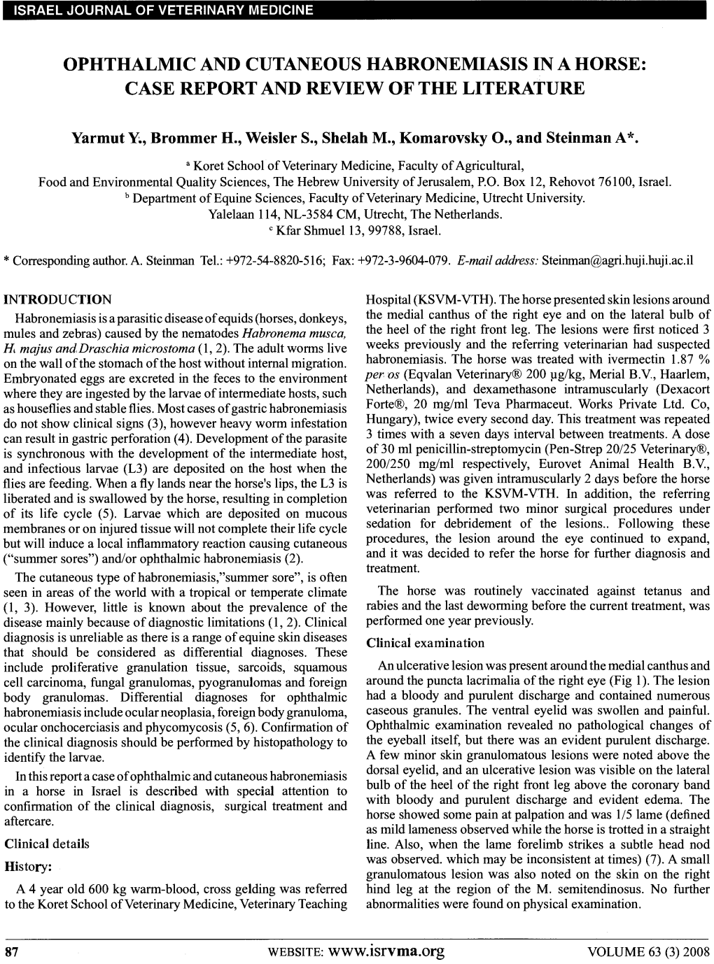 Ophthalmic and Cutaneous