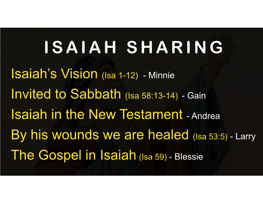 Isaiah Sharing