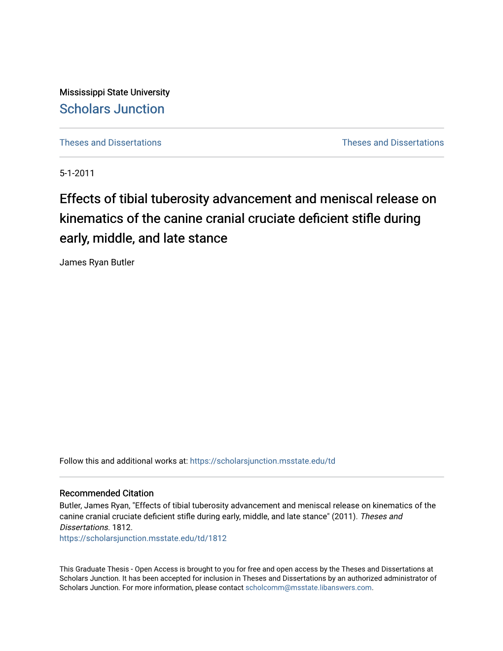 Effects of Tibial Tuberosity Advancement and Meniscal Release on Kinematics of the Canine Cranial Cruciate Deficient Stifle During Early, Middle, and Late Stance