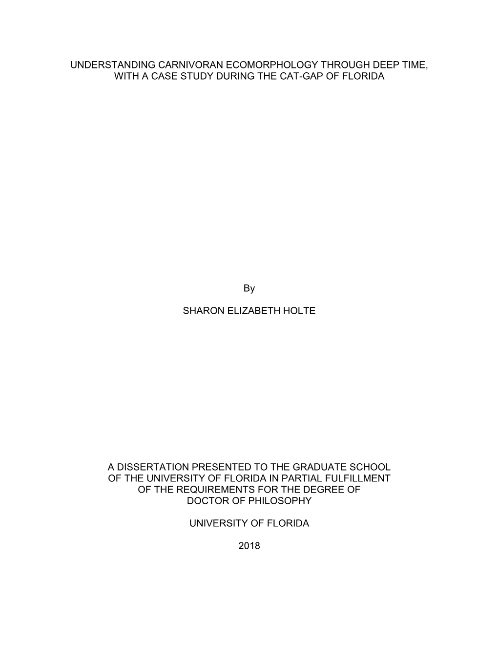 University of Florida Thesis Or Dissertation Formatting