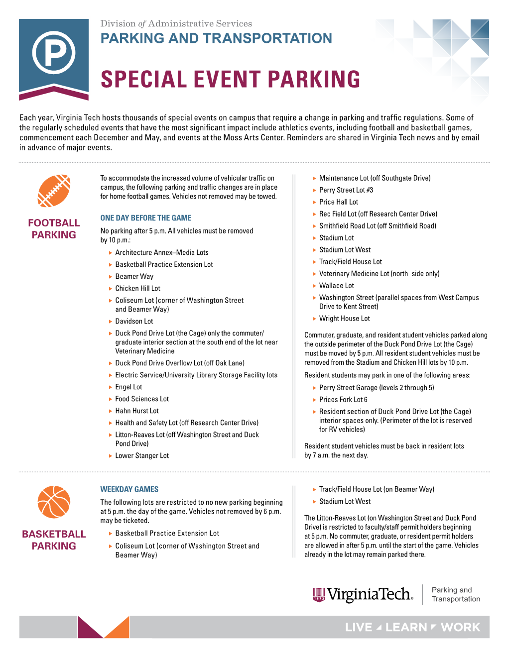 Special Event Parking