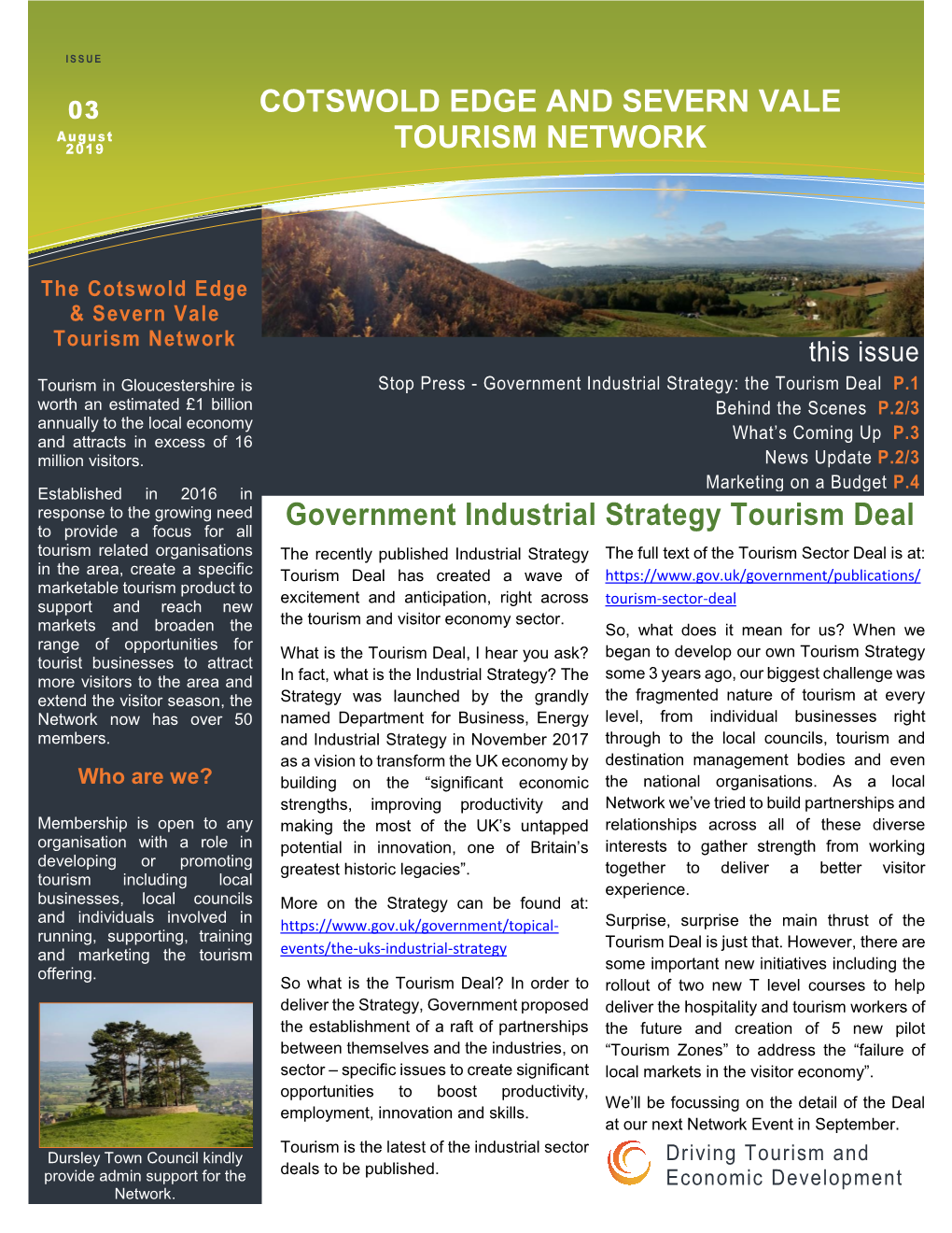 Cotswold Edge & Severn Vale Tourism Network Newsletter