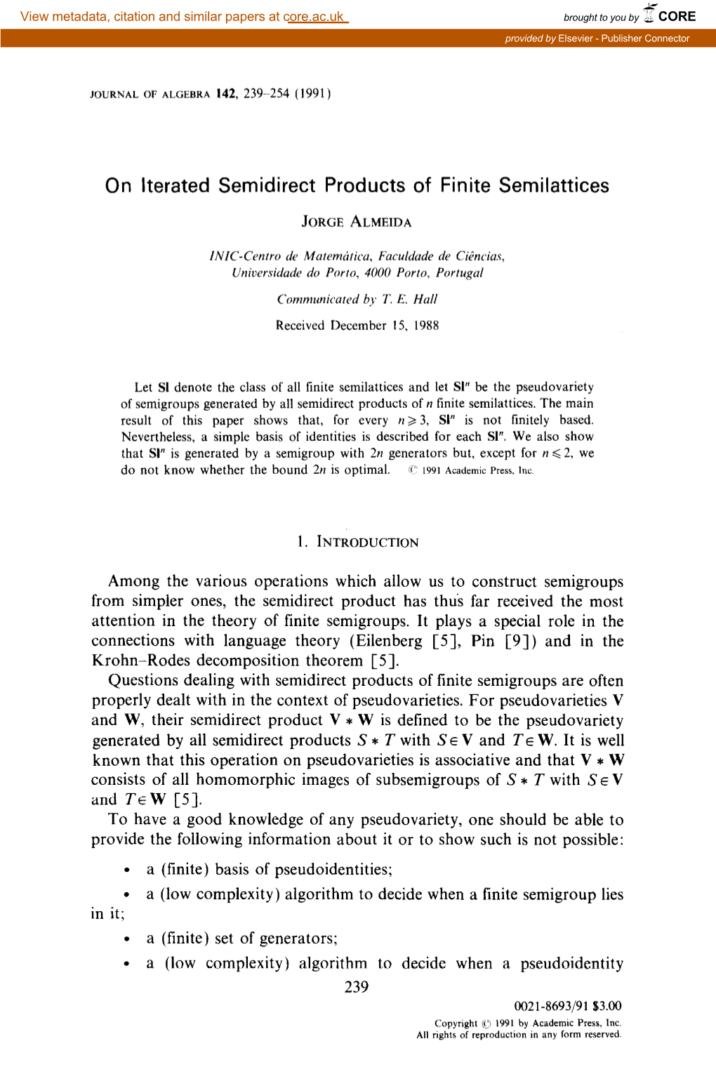 On Iterated Semidirect Products of Finite Semilattices