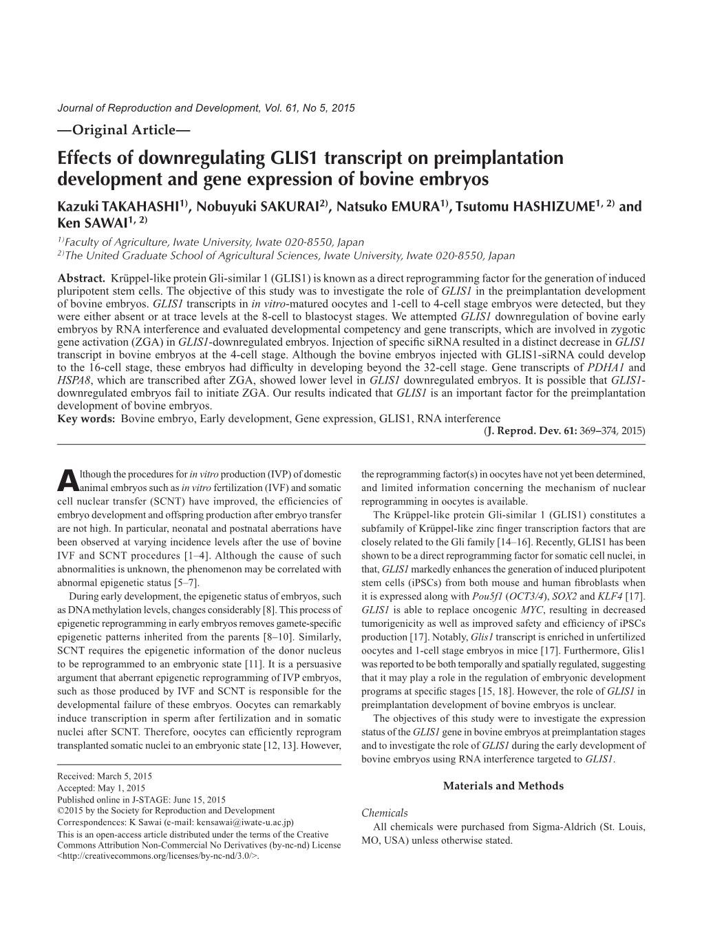 Effects of Downregulating GLIS1 Transcript On