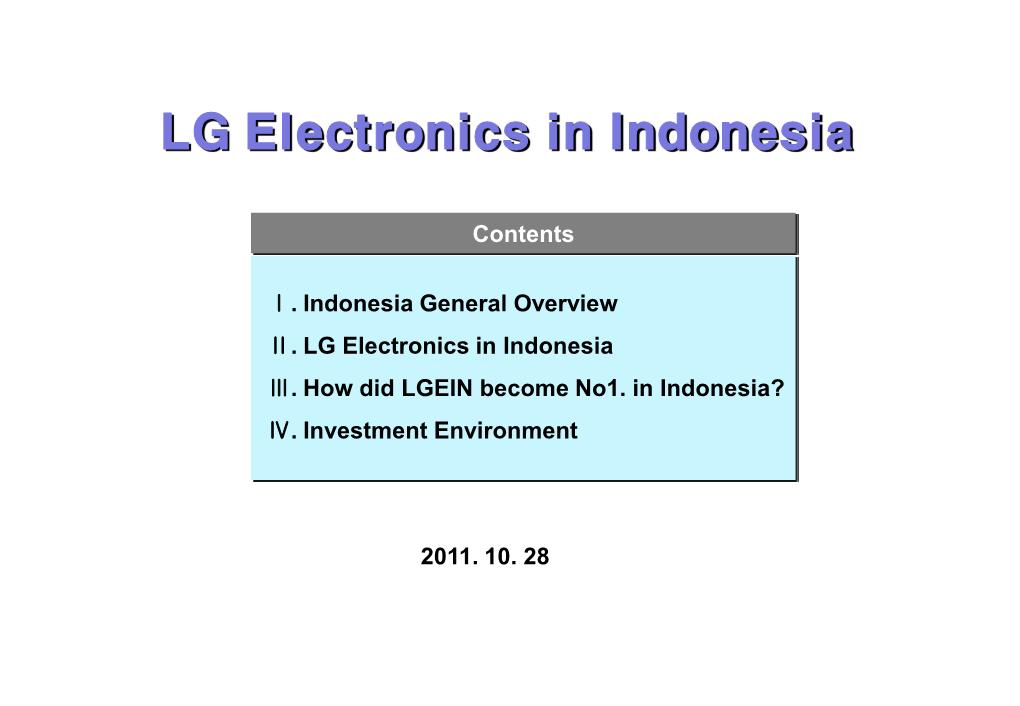 LG Electronics in Indonesia
