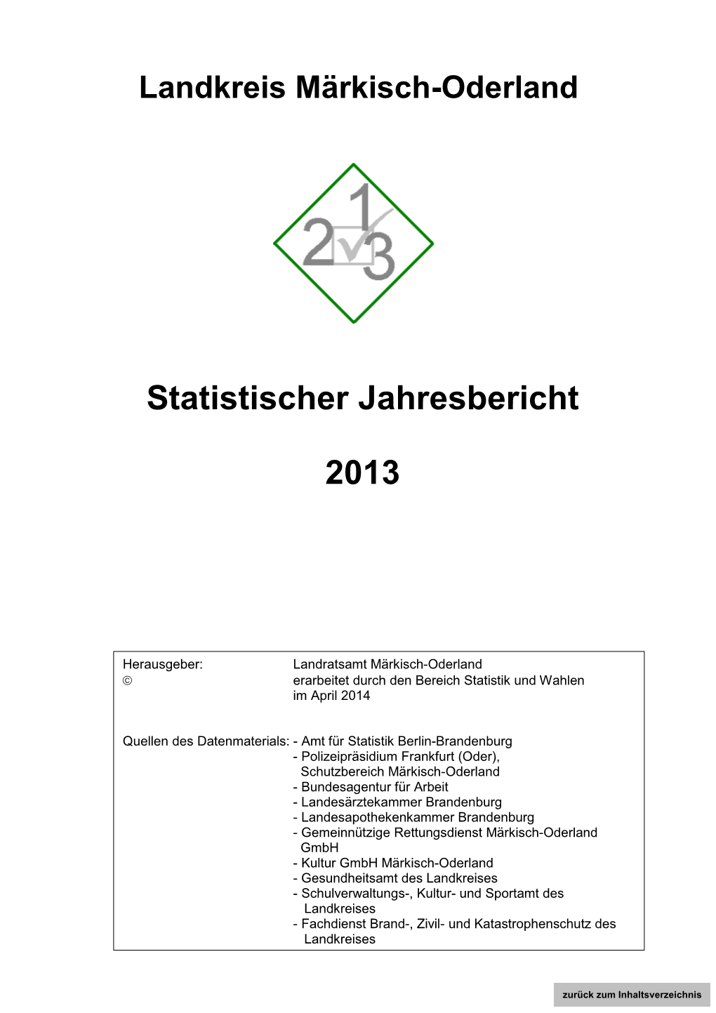 Statistischer Jahresbericht 2013