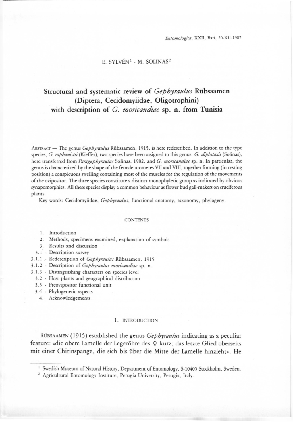 Diptera, Cecidomyiidae, Oligotrophini) with Description of G