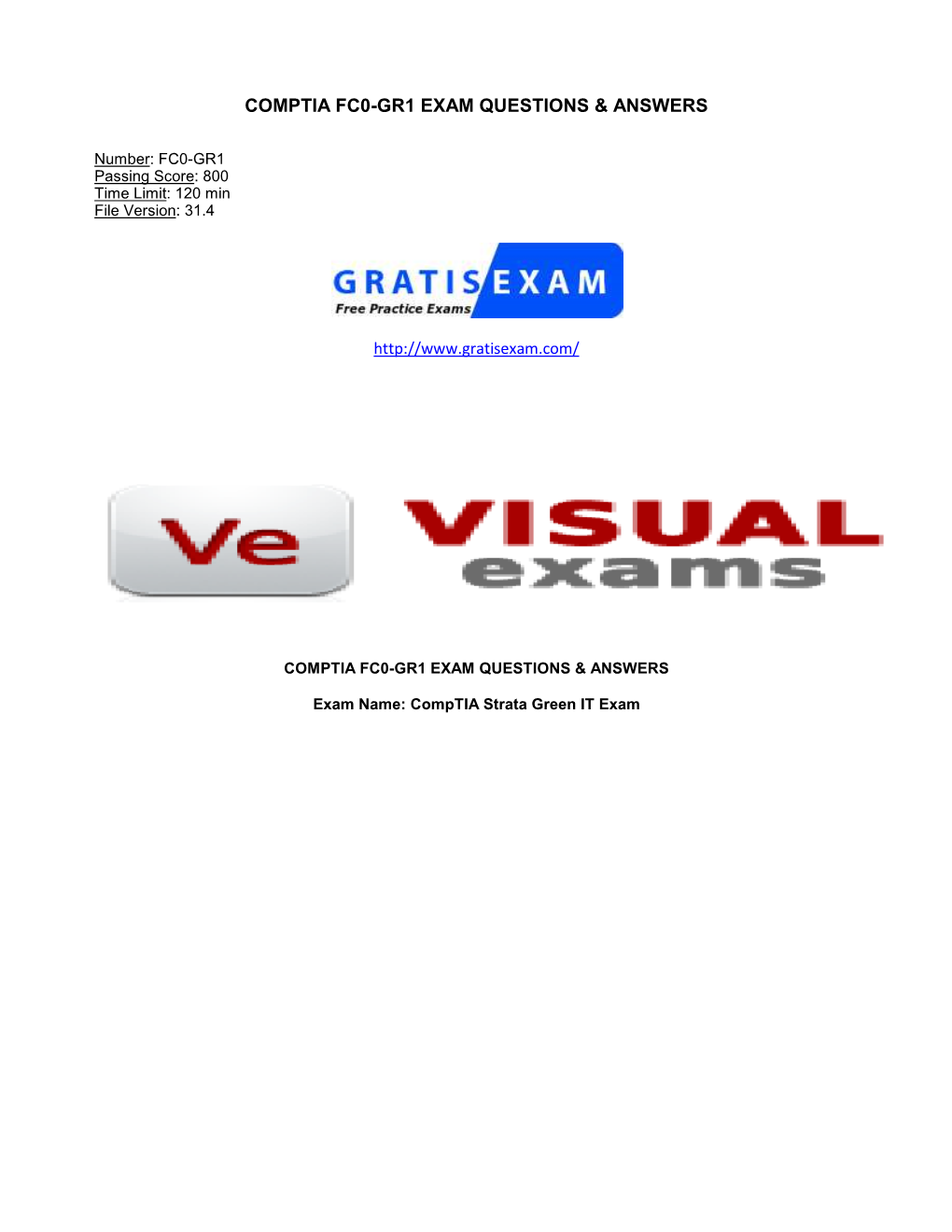 Comptia Fc0-Gr1 Exam Questions & Answers