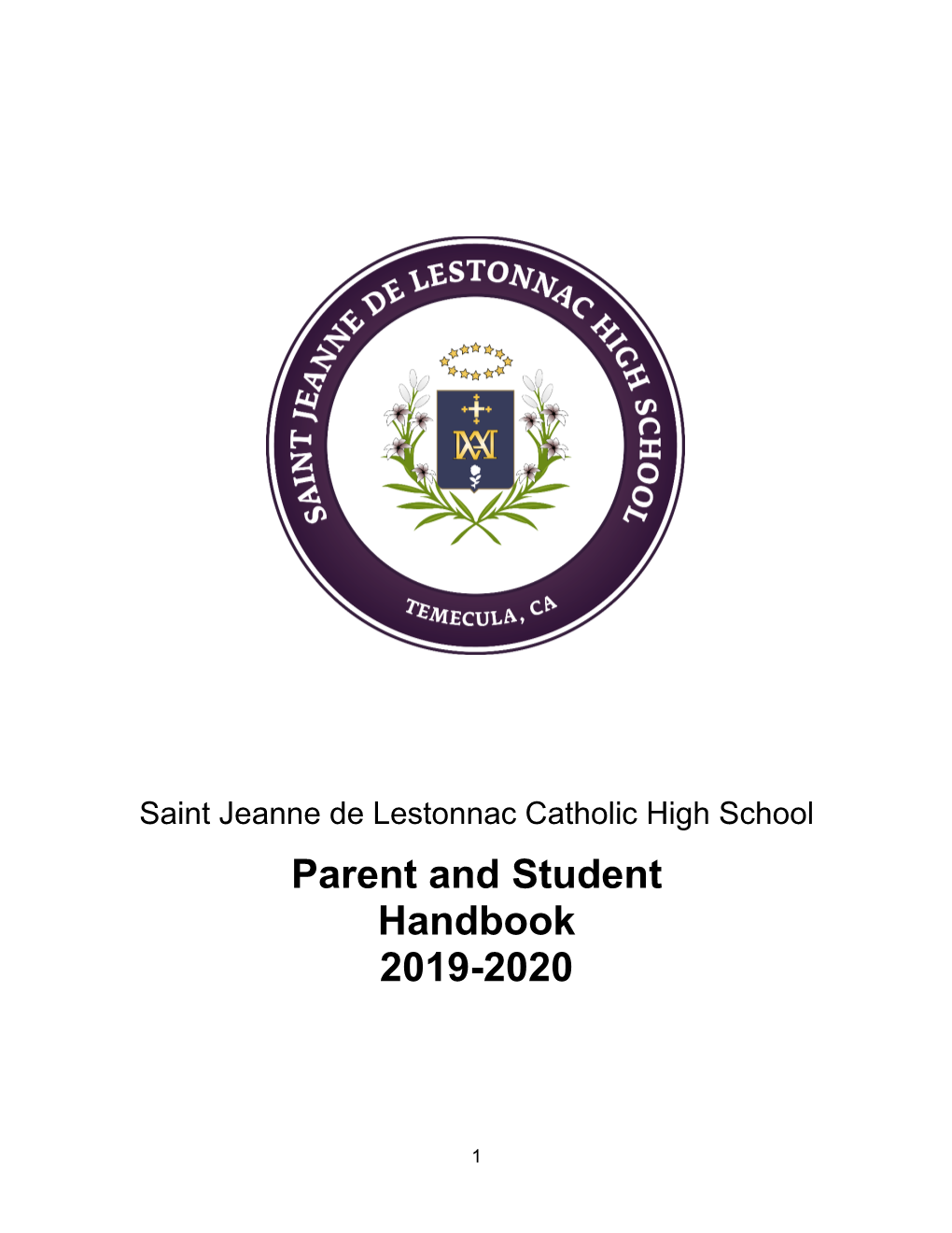 Parent and Student Handbook 2019-2020