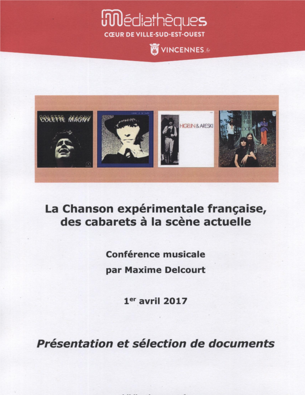 La Chanson Française Expérimentale