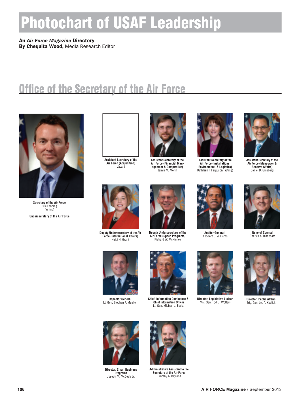 Photochart of USAF Leadership