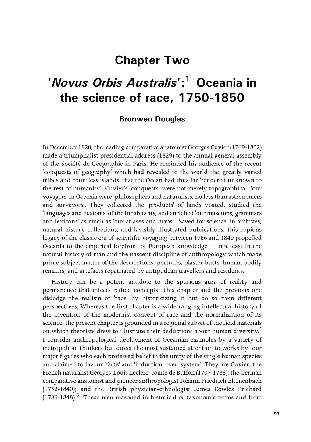 Oceania in the Science of Race, 1750–1850