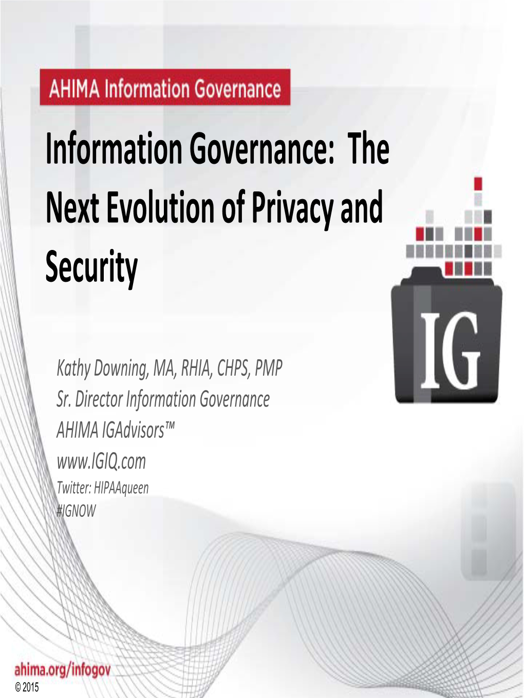 Information Governance: the Next Evolution of Privacy and Security