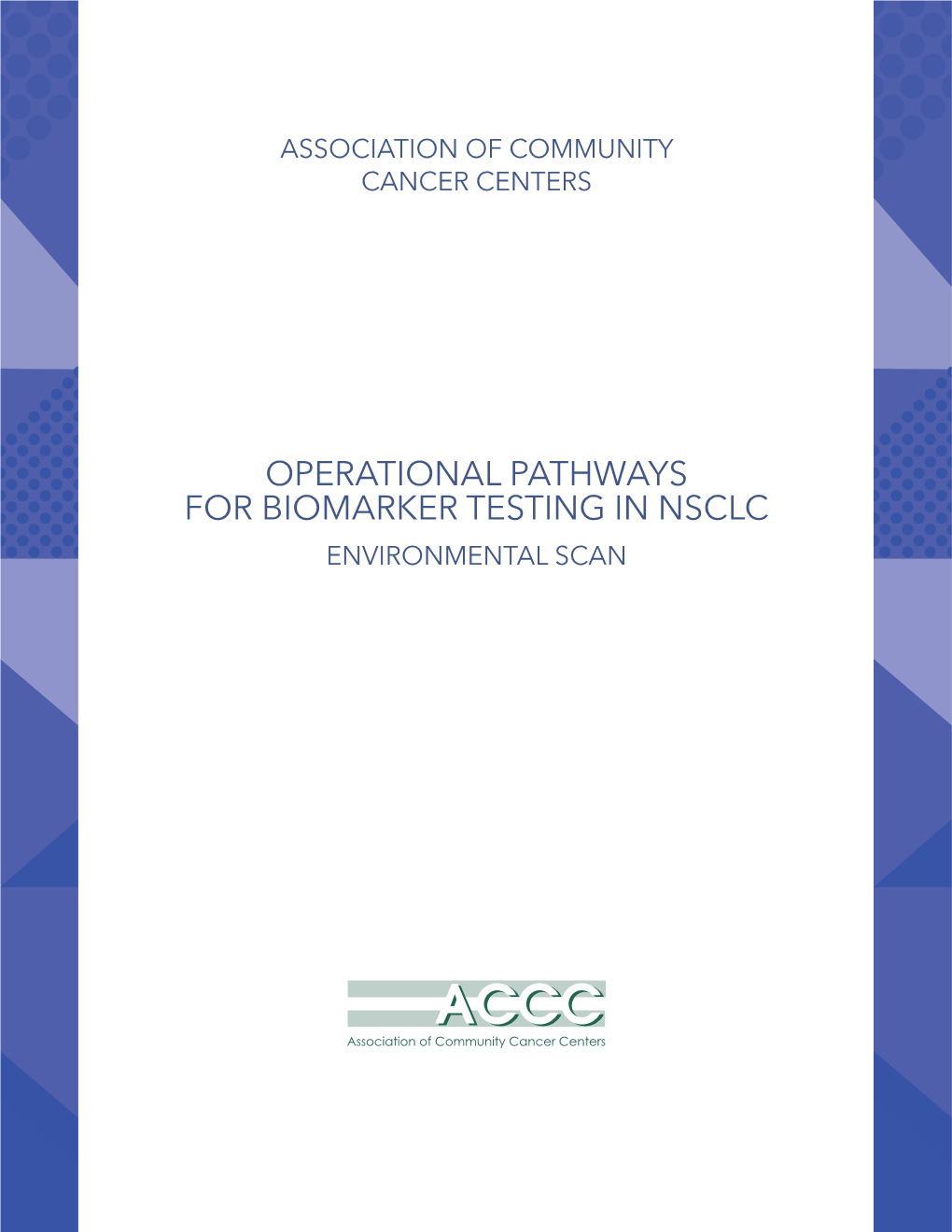 Operational Pathways for Biomarker Testing in Nsclc Environmental Scan