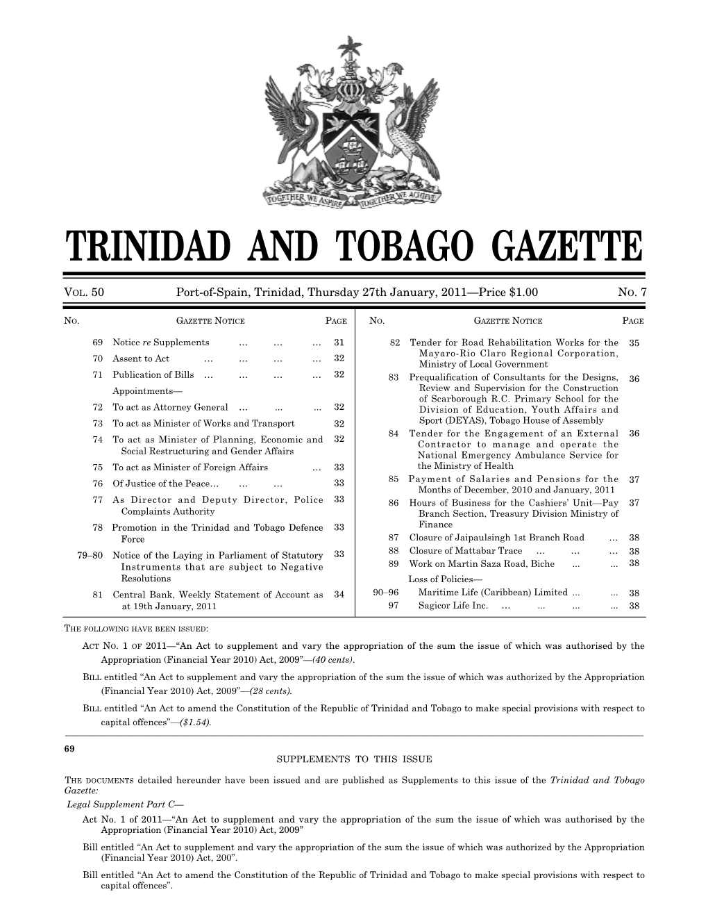 Trinidad and Tobago Gazette