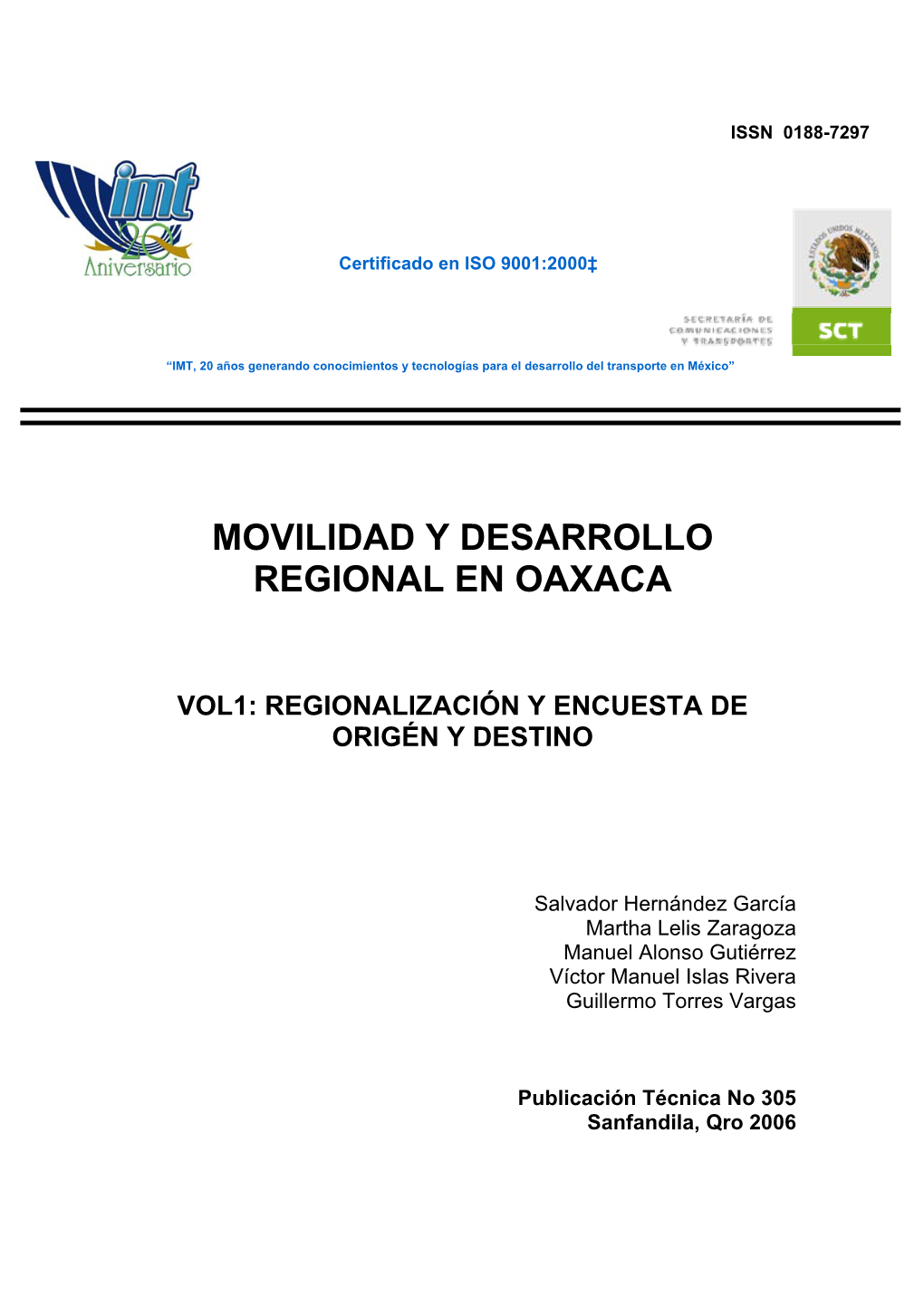 Movilidad Y Desarrollo Regional En Oaxaca