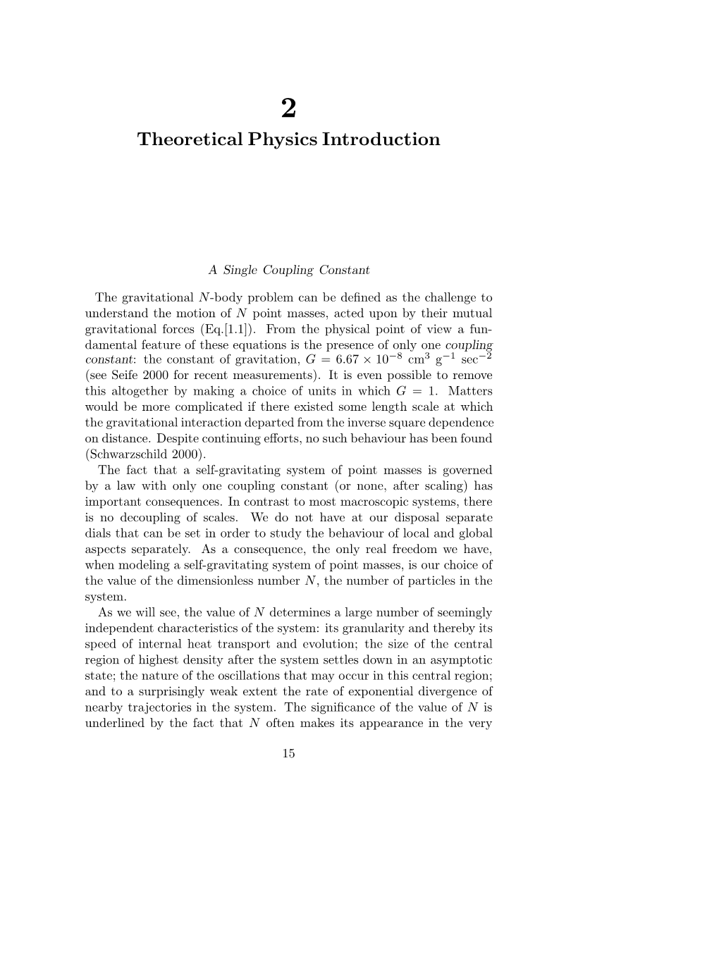 Theoretical Physics Introduction