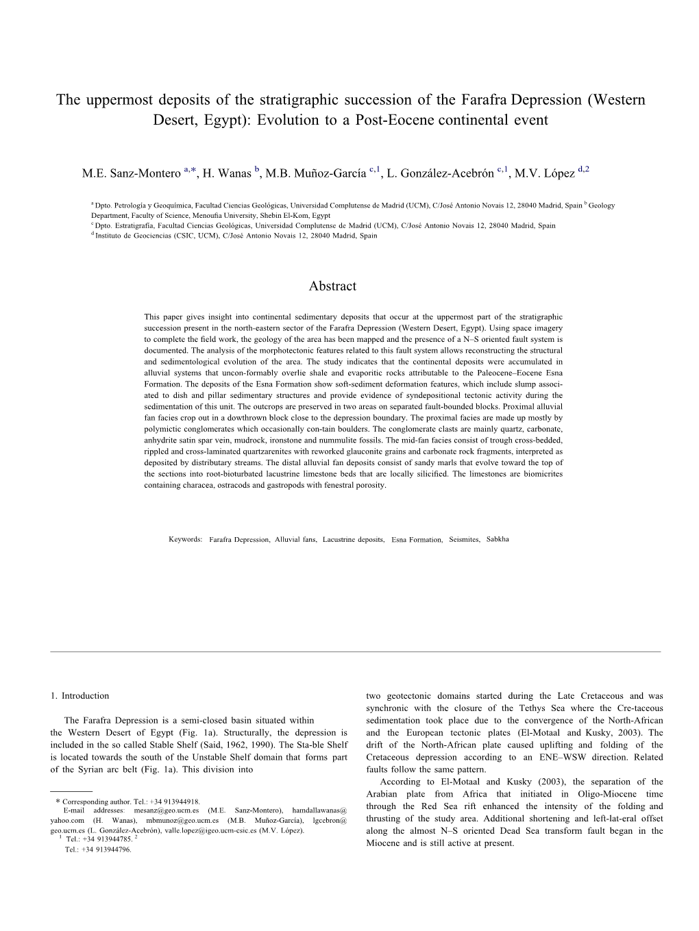 Western Desert, Egypt): Evolution to a Post-Eocene Continental Event