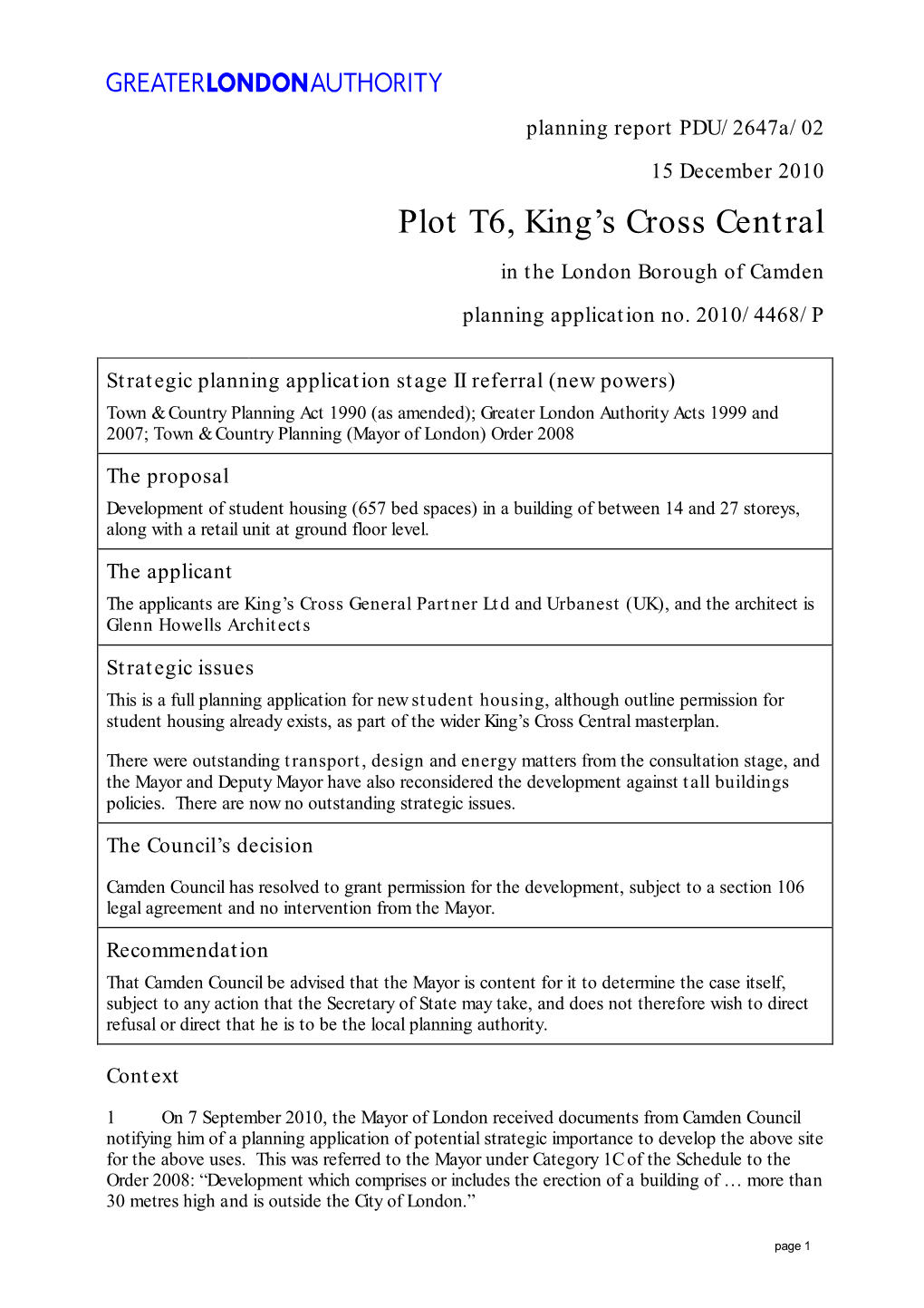 Plot T6, King's Cross Central