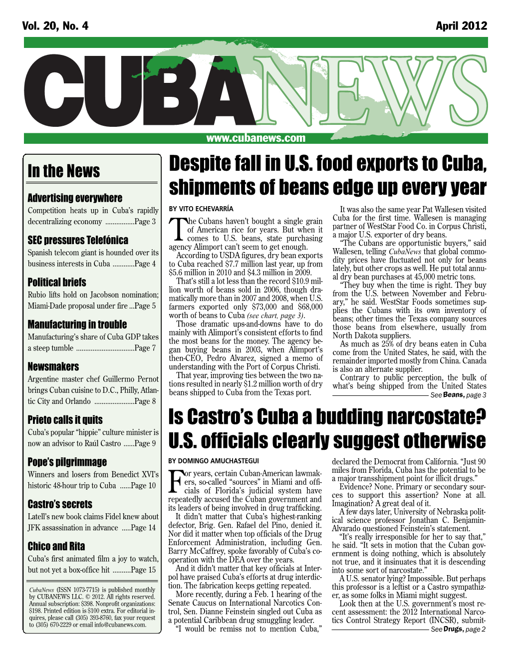 Is Castro's Cuba a Budding Narcostate?